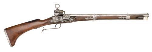 Spanish Miquelet carbine crafted by Mathias Quero of Malaga, circa 1751.