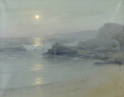 apoetreflects:Painting: Lionel Walden, Moonlight on the Sea, 1899. 