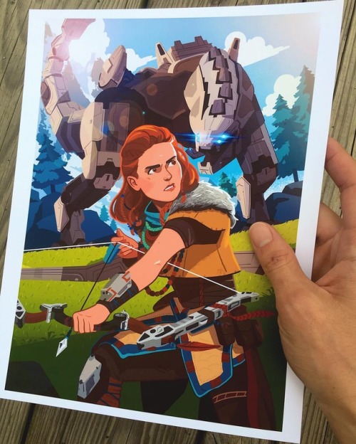 It’s good to see how your work looks on paper sometimes. #horizonzerodawn #illustration #artis