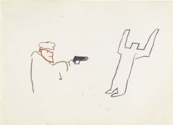 ny-bb:  Jean-Michel Basquiat, Untitled (Gun)