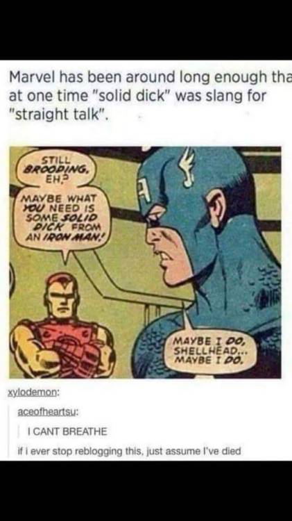 alloverthegaf:@solarwarriorwolf submittedit’s true though. Maybe Cap does need some solid dick from 