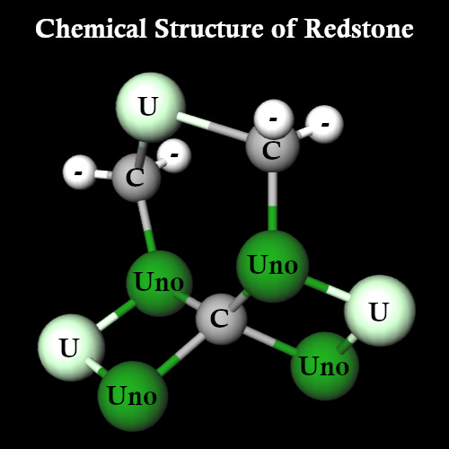 The Chemical Structure of Redstone