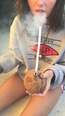 bananajammm:  Made a fuckin coconut bong