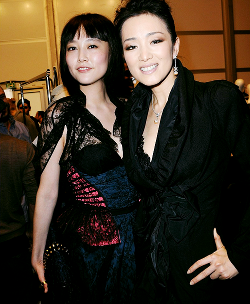 slaymonsters:  Gong Li and Rinko Kikuchi at Louis Vuitton ready-to-wear fashion