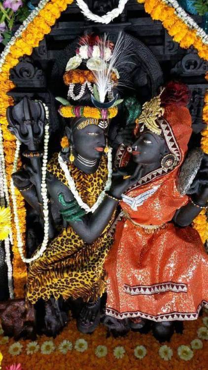 Shiva and Parvati deities