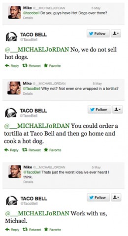 swannsavior:  Whoever runs the Taco Bell twitter is pretty cool. 