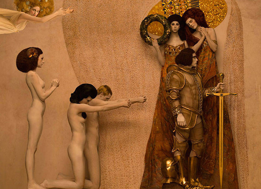 culturenlifestyle:  Photographer Recreates Gustav Klimt’s Golden Paintings  Based