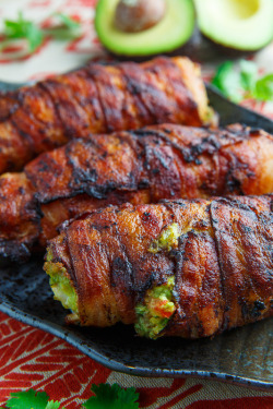 foodffs:  Bacon Wrapped Guacamole Stuffed