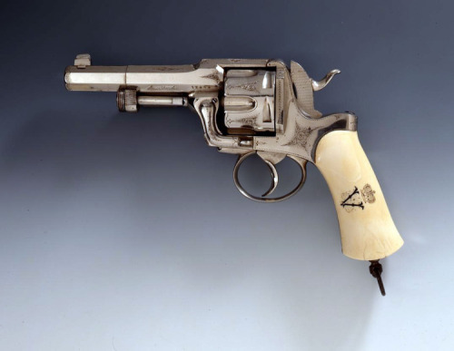 Ivory stocked Chamelot-Delvigne revolver belonging to Kaiser Wilhelm II, a gift from his grandmother