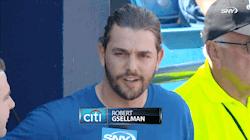 gfbaseball:Noah Syndergaard messes with Robert Gsellman during an interview - March 2, 2017