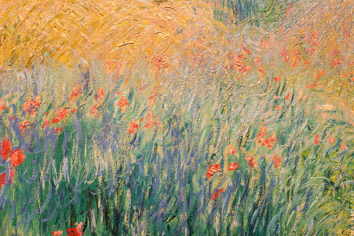 huariqueje:Path on the Island of Saint Martin, Vétheuil (Detail)  -  Claude Monet 1881French, 1840-1