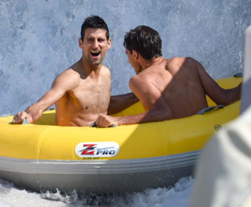 mynewplaidpants:  Novak Djokovic and his brother tubing in Dubai 