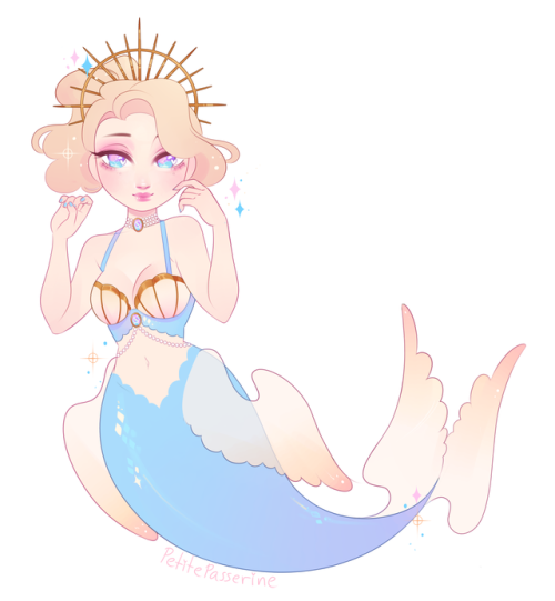 passerineart: mermaid Mercy here to keep you safe <3 now you can get all the stickers in my onlin
