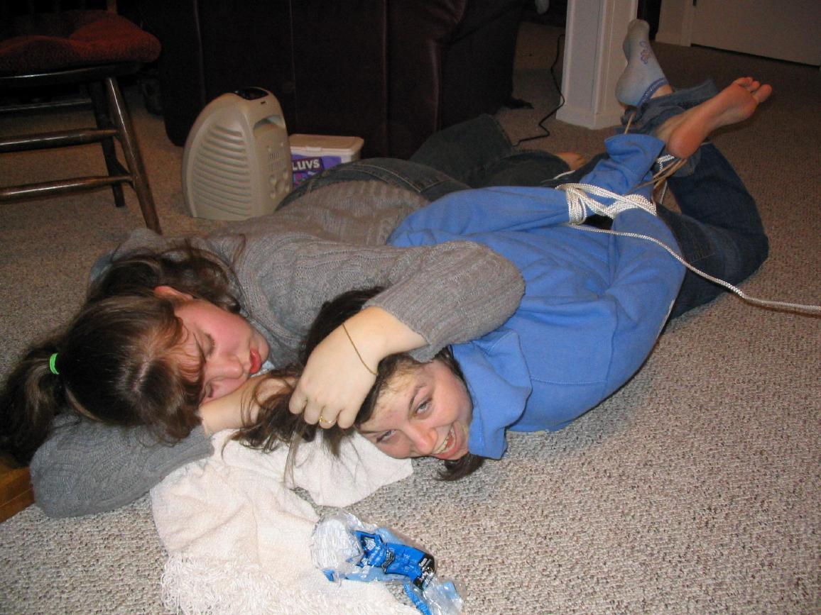fuzzbond:  Cute captor in a gray sweater.