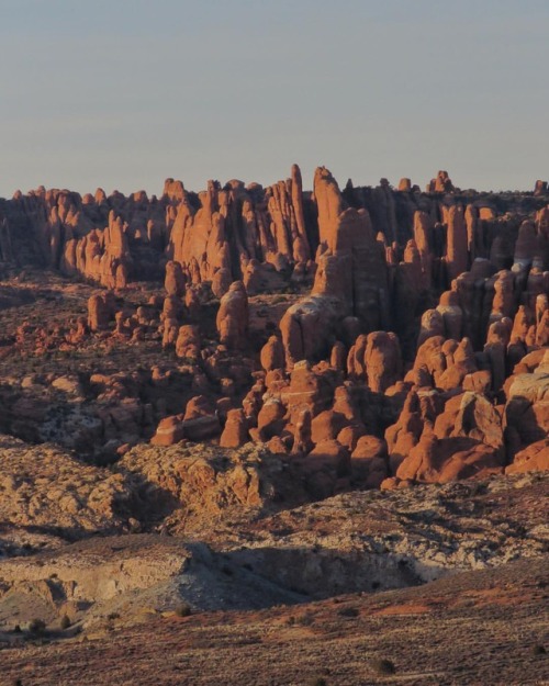 Took in a sunset in the Windows region of the park. Too perfect for words. (at Arches National Park)