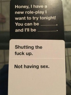 aroacedragons:  asexuals being represented in cards against humanity