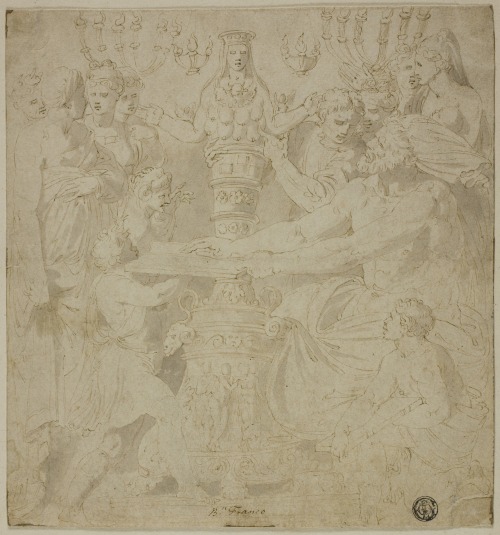 Oracle and Worshippers Before the Statue of Artemis of Ephesus by a follower of Giovanni Battista Fr