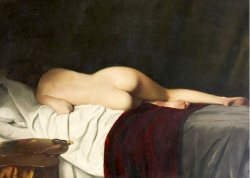 artbeautypaintings:  Reclining nude - Istvan