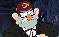 crispystarreblogs:  awkwardgravityfallsscreencaps:  Thanks to a new interstitial from the Old Man McGucket’s Conspiracy Corner Marathon happening right now on Disney XD, we know that McGucket recognizes Grunkle Stan because of his resemblance to his