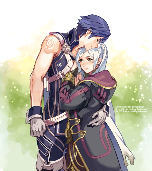  Chrom and Robin (Fire Emblem: Awakening). Commission for @birbtactician, thank you so muchcommiss