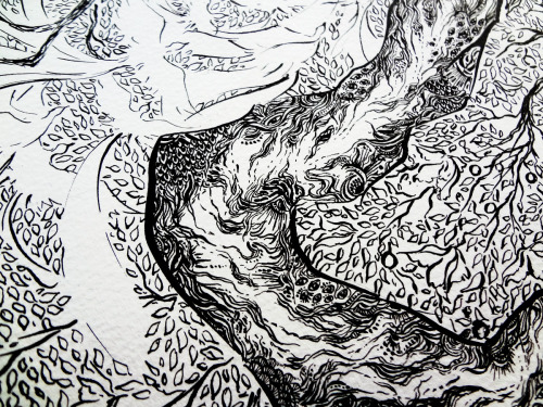 likhain:Aswang, 2014, ink.In my motherland, in inangbayan, the supernatural lived as close to me as 