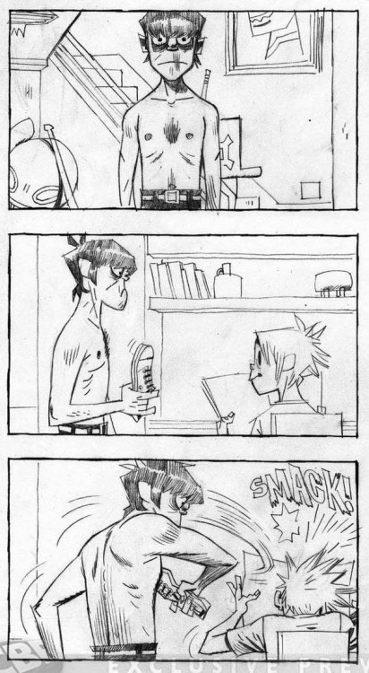 starfleetrambo:from the original “DoYaThing” storyboard by Jamie Hewlett (pls do not remove source)this is the greatest thing I have ever seen tbh ;v;