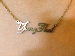 lilnympho:  bblulo:  my custom yung thot necklace from my best friend lilnympho  💃💁