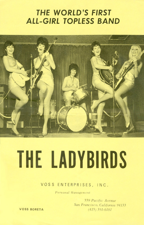 professorssite:The Ladybirds, a topless band from the ate 1960′s & early 70′s.  