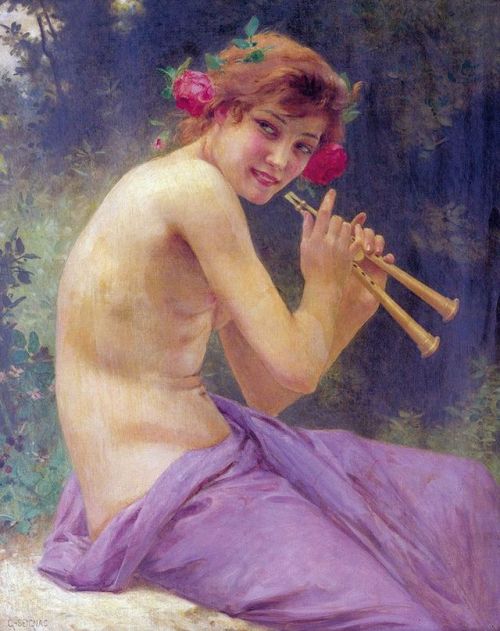 Faunesse. Guillaume Seignac (French, 1870-1924). Oil on canvas.In addition to his training in the ac