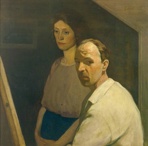 James Cowie (British/Scottish 1886–1956)Self Portrait with Artist&rsquo;s First Wife, Nanc