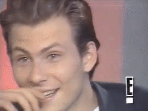 verysadpartyhat: Christian Slater being a cutie in “Mobsters” interview in 1990&nbs