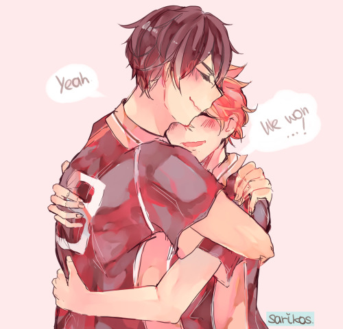 sarikos:  They will someday go too deep for the no homo bro victory hug. Trust your secret valentine. || for @haiyse 