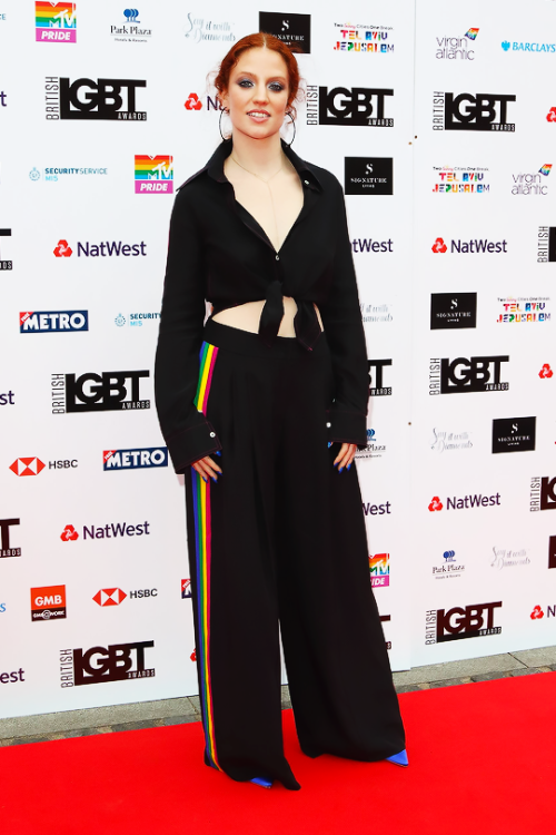 Jess Glynne attends the British LGBT Awards 2018 at the Marriott Hotel in London, England (May 11, 2