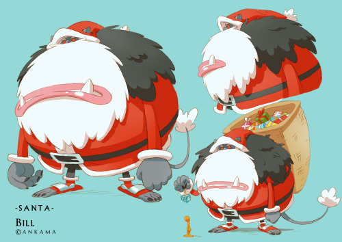 A little Santa design i did for Ankama (that i think will probably never be used) to wish you a merr