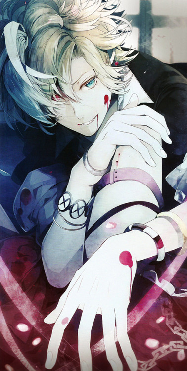 akuichansera:  ~Diabolik Lovers More Blood Drama CD Covers~ [Complete Set] . ヾ(ﾟ∀ﾟゞ) Heyya sinners~~ I got the Dialovers Illustration Book a few days ago and I saw Shu and Reiji’s full CD pics in it and I was like  (*ﾟﾛﾟ) WHAAA. So