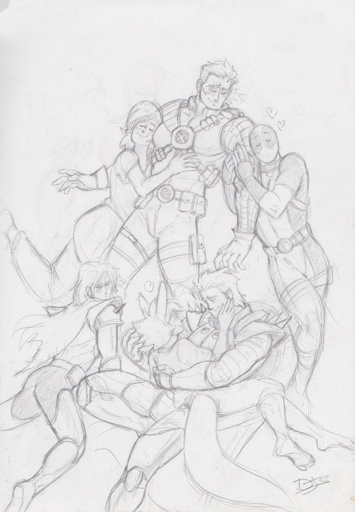 Love pile with Nate, Wade, Reik, Stryfe + Young!Stryfe and meh (Iwantedtocoloritbutit’sjustniceliket