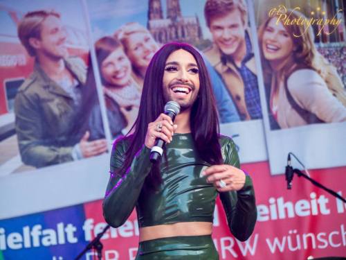 Blood, sweat and tears&hellip;.;)Conchita last weekend in Cologne at the CSD in Shhh!couturelate