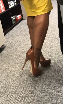 missprimproper:  Candid photo by co-worker 👠🌼  Sexy