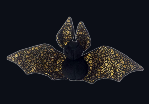 plushmayhem: I have listed four new bats each with gorgeous shimmering prints on my etsy! &lt;3 