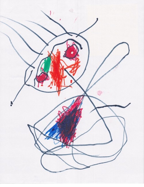 thenearsightedmonkey: Dear Students,For extra credit, try to copy this three year old’s drawin