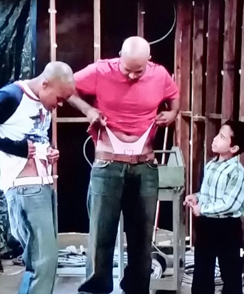 My wife and kids self wedgie