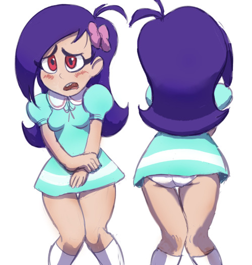 kartoonkorner:  Vambre  wore this for a moment on the most recent episode, and she was embarrassed for wearing it,  perhaps it was because the skirt was too short.   < |D’‘‘