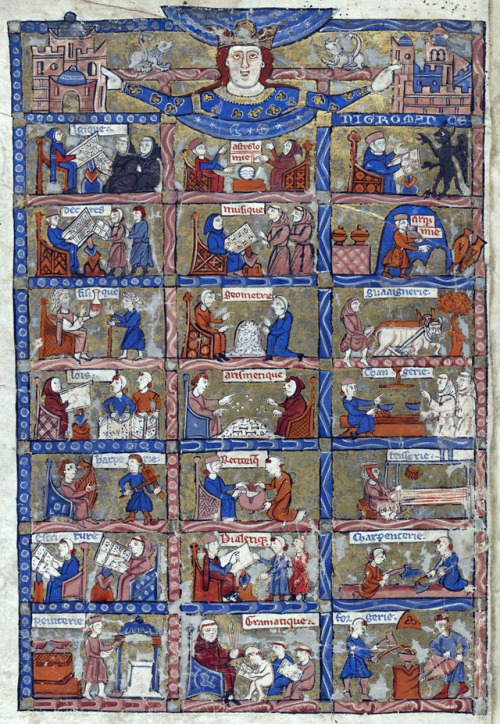 Artes mechanicae &amp; Artes liberalesBrunetto Latini - Li Livres dou Tresor (c. 1260).