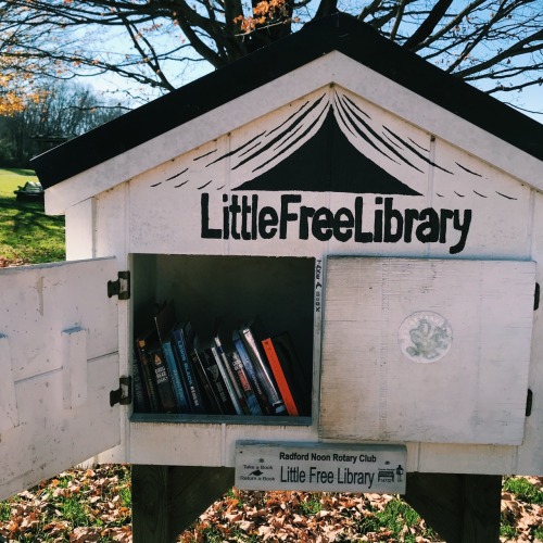 thesunwill-stillshine:i found a little free library when i was on my nature walk today and it made m