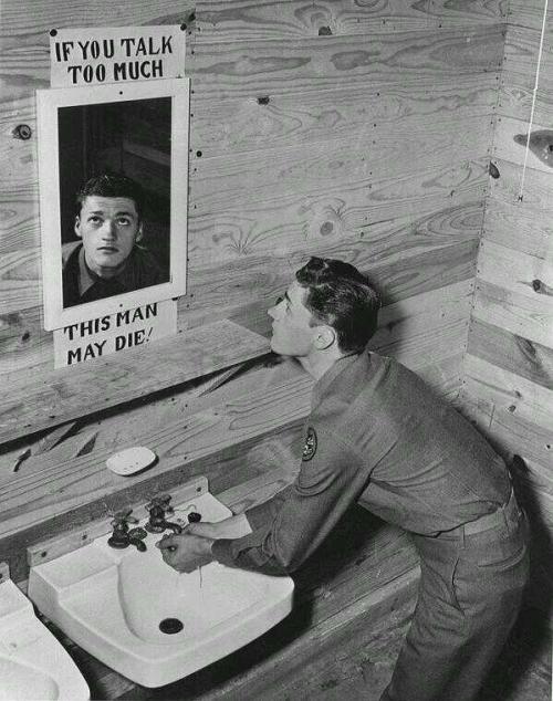 historicpork:Encouragement to not talk about private information during WWII.1943.