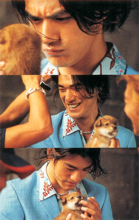 plumsweets: the long-awaited takeshi kaneshiro + dogs post 