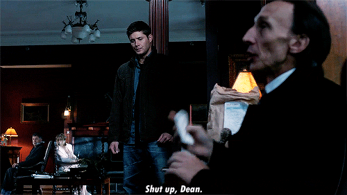 mishafuckingackles:  #really though #Death is literally one of the most refreshing characters that we’ve met so far #it’s not like he threw Dean against a wall when they first met and was like #bitch listen here #he was like #yo come eat some pizza