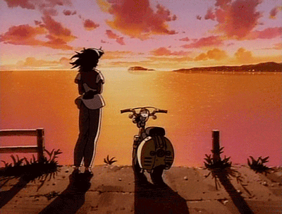 Gorgeous Beach Sunset Anime Scenery GIF  GIFDBcom
