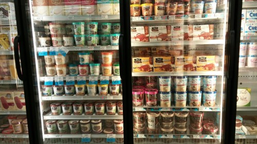 All this soy, almond, coconut, and rice ice cream AND NO CASHEW :( There was a few more freezer door