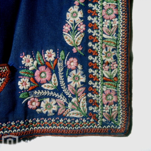 polishcostumes: Closeup of embroidery on a man’s vest, Pieniny highlanders from Szczawnica, so